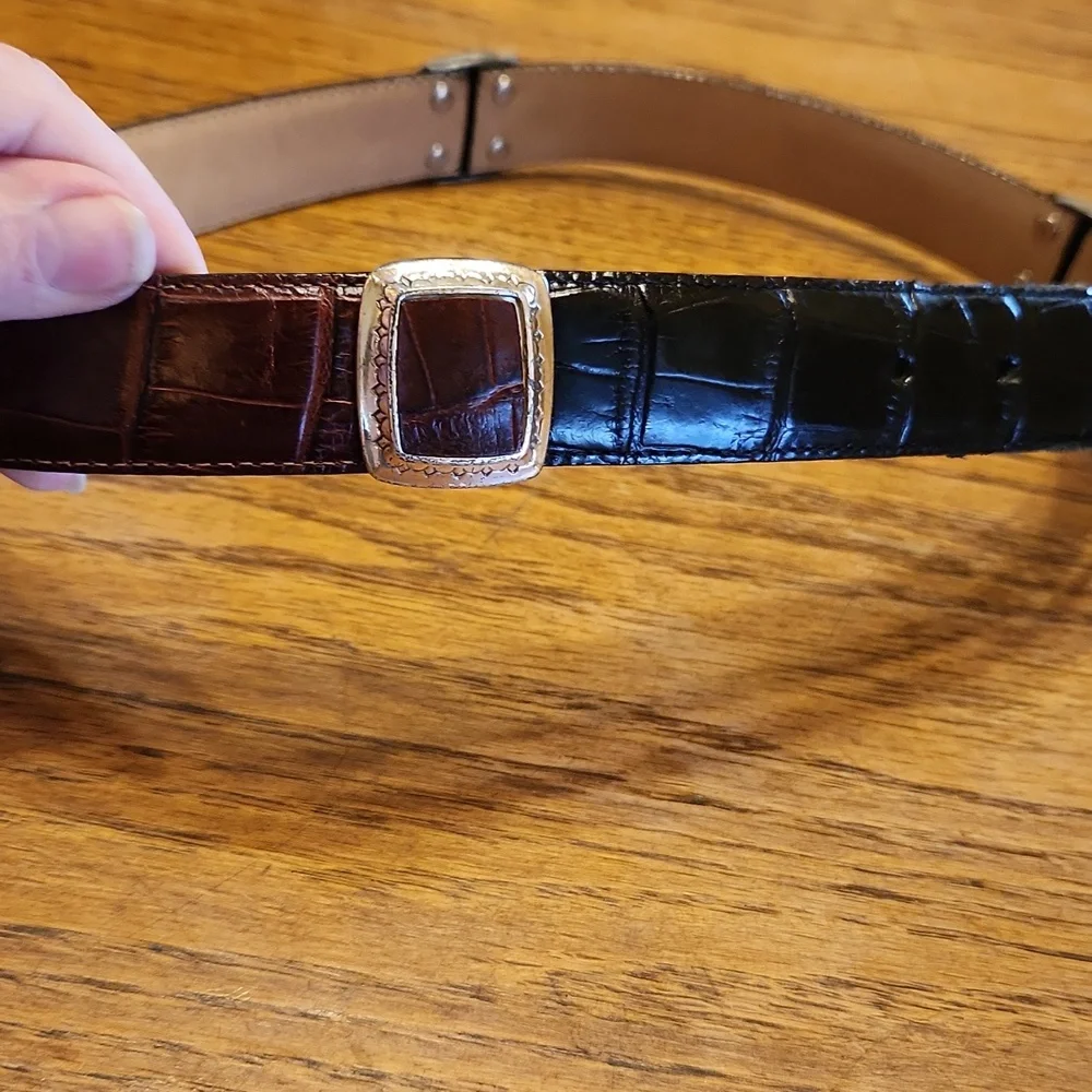 Brighton Western Silver Tone Buckle Med
